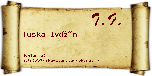 Tuska Iván névjegykártya